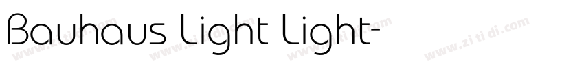 Bauhaus Light Light字体转换